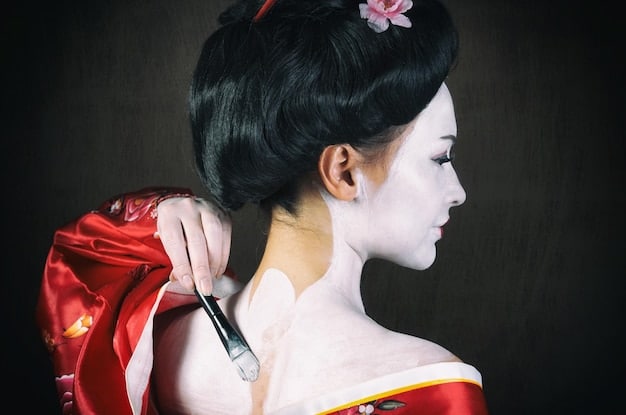 A close-up shot of a cameo appearance from a Japanese drama, highlighting a familiar actress in an unrecognizable role. The focus is on her facial expressions and unique costume, emphasizing the challenge of identifying her.