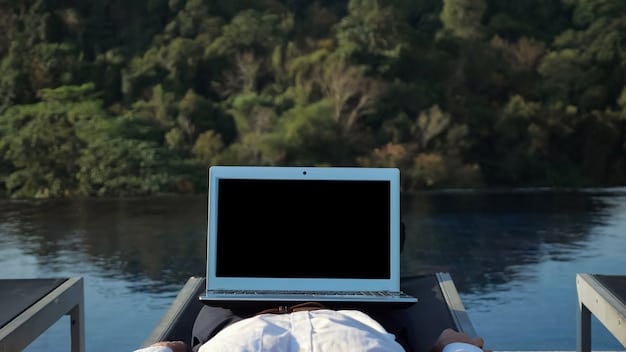 A laptop is open on a table, displaying a J-drama streaming service on the screen. Around the laptop, there are promotional materials for a J-drama fan club, including flyers and posters. A cup of tea and some Japanese snacks are also on the table.