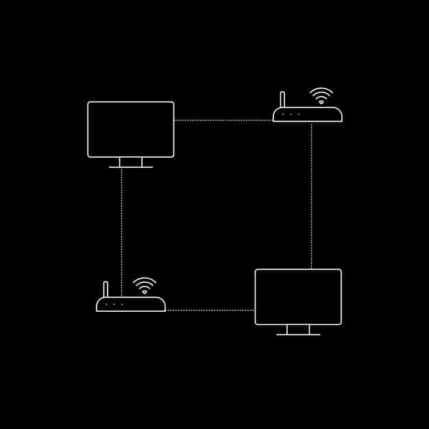 A simplified diagram showing how to connect a streaming device to a TV and power outlet, using clear, bold lines and minimal text.