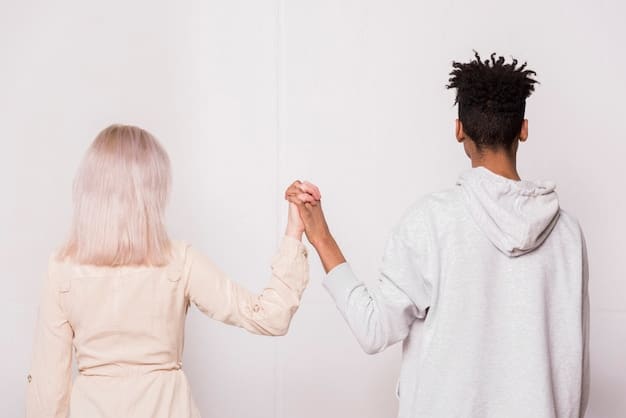 A close-up image showing two characters facing each other, one offering a hand in forgiveness, the other reaching out with hesitant gratitude. The expressions on their faces convey a mix of pain, relief, and hope.