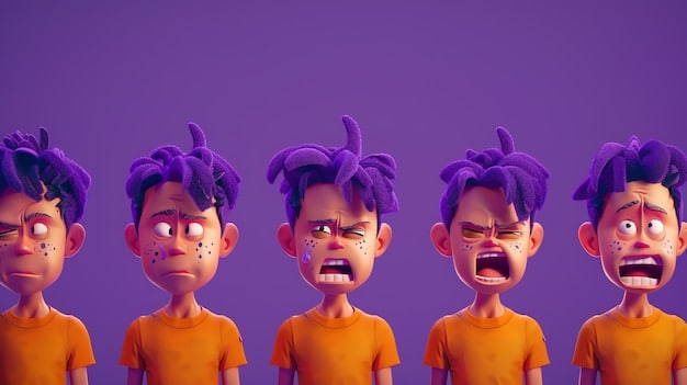 A close-up shot of [Character B]'s face, showcasing a range of emotions from anguish to determination. The background is blurred, focusing entirely on the character's internal struggle.