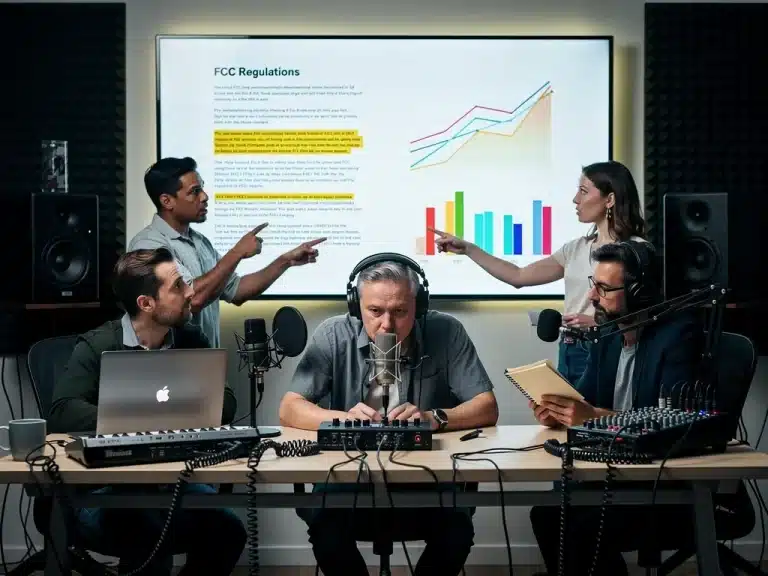 Digital audio creators discussing new FCC regulations